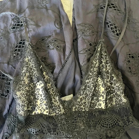 Free People wild eyes lace sequin embroidered jumpsuit - Picture 7 of 12